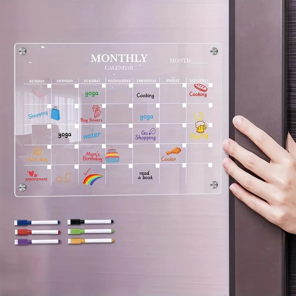 Calendrier acrylique frigo