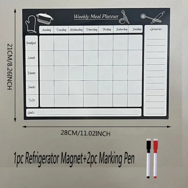 Planning magnétique hebdomadaire