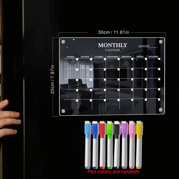 Calendrier acrylique frigo