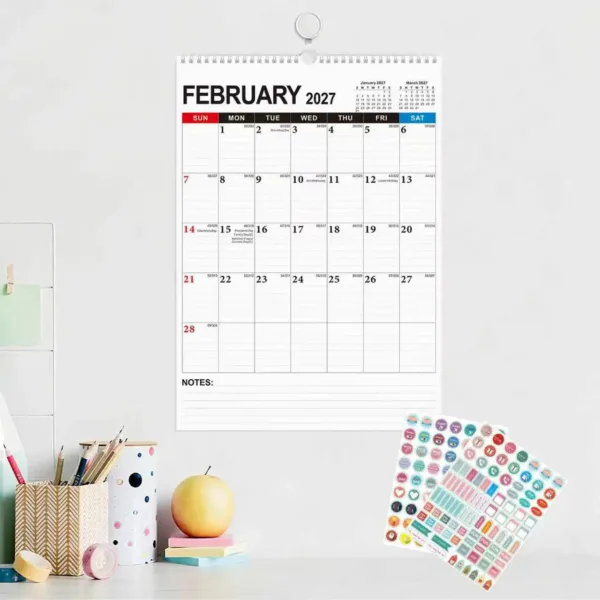 Calendrier mensuel mural