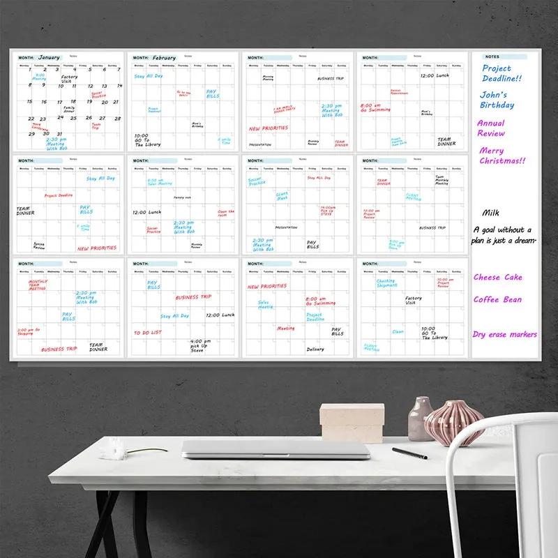 Grand calendrier mural pour planning