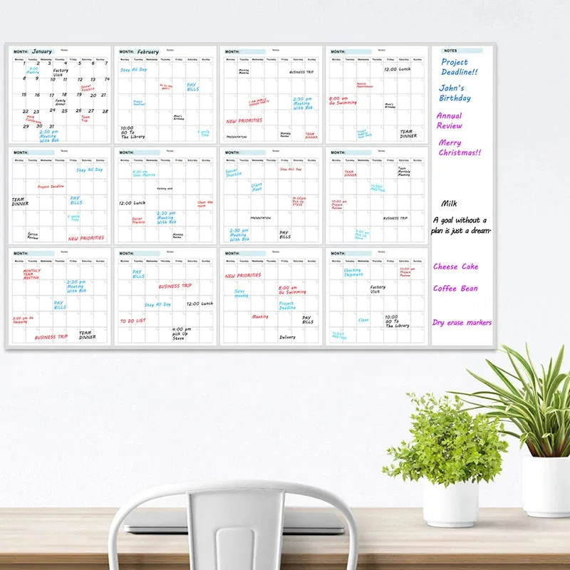 Grand calendrier mural pour planning
